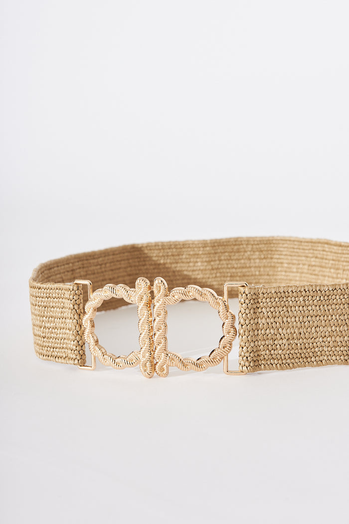 August + Delilah Cheryl Belt In Brown Stretch - detail