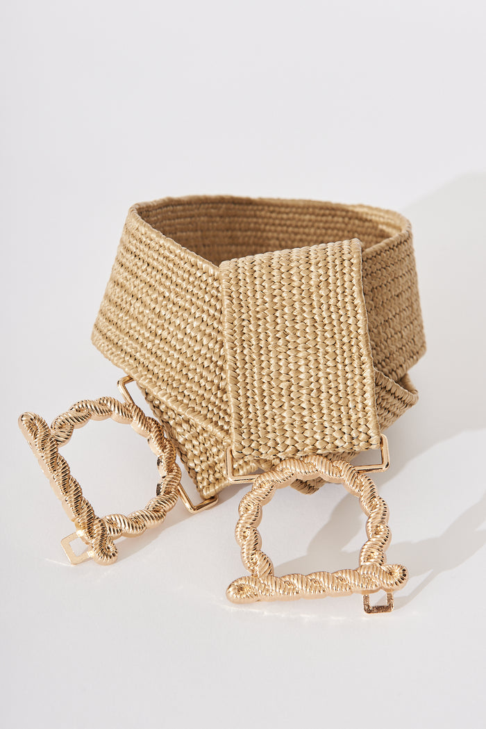 August + Delilah Cheryl Belt In Brown Stretch - detail