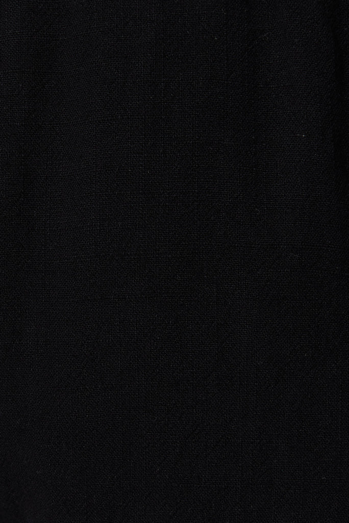 Ti Amo Linen Shorts In Black - fabric