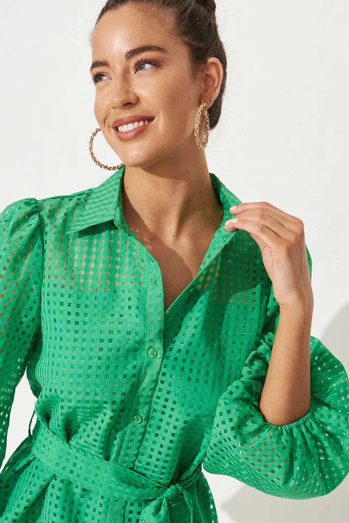 Giulia Dress In Green - detail