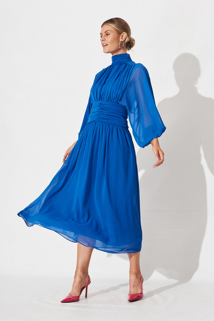 Rosamund Maxi Dress In Royal Blue - full length
