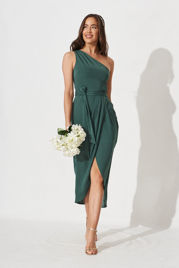 Aviana Dress In Green - Full length