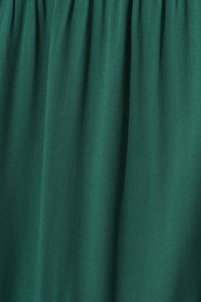 Desert Dream Maxi Dress In Emerald - fabric