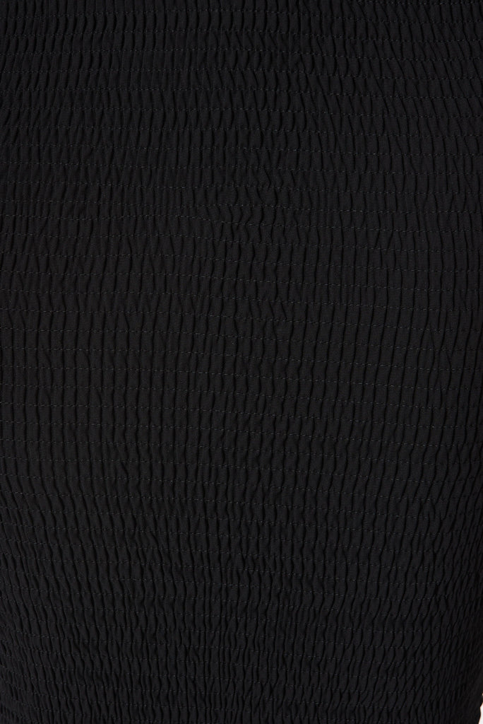 Bernadine Midi Dress In Black Chiffon - fabric