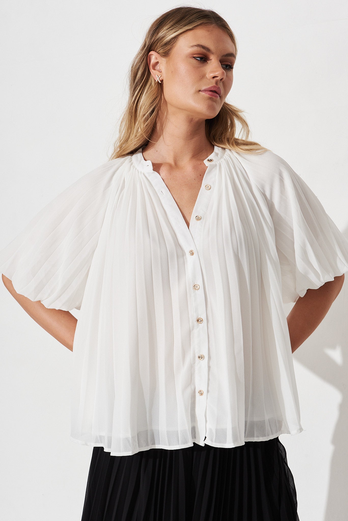 Chariste Shirt In White - Front