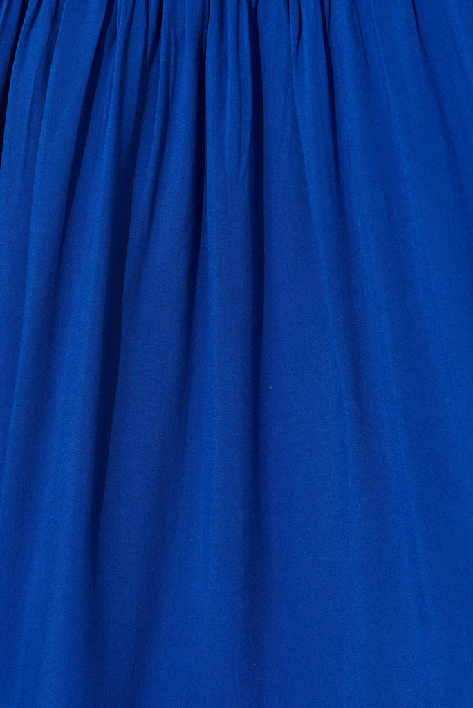Violet Maxi Dress In Royal Blue - fabric
