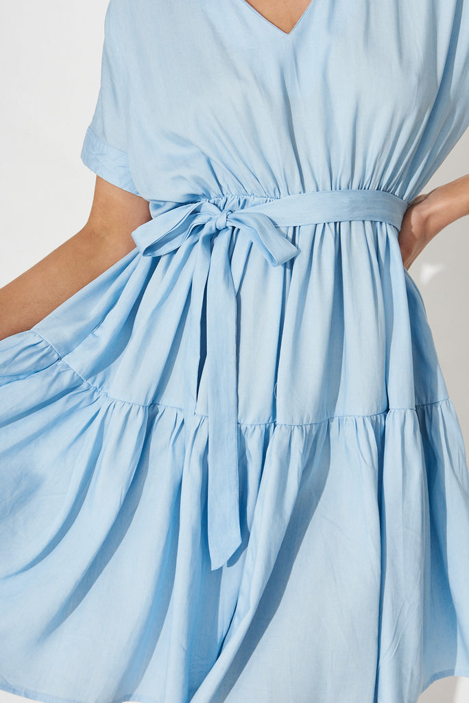 Cece Dress in Light Blue - detail