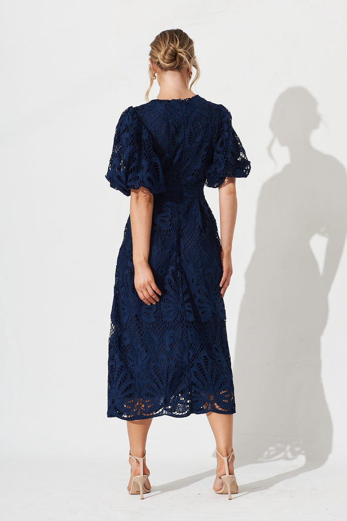navy lace dress australia Alie Street London Lila Lace Dress
