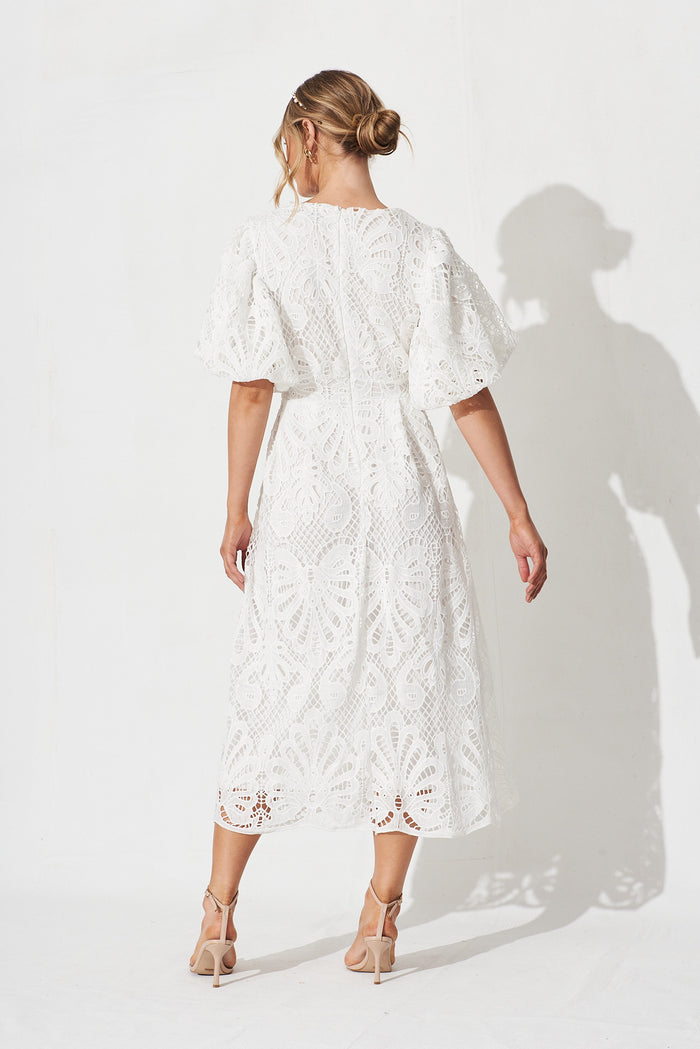 Tillie Lace Maxi Dress In White St Frock Tillie Lace Maxi Dress In White St Frock
