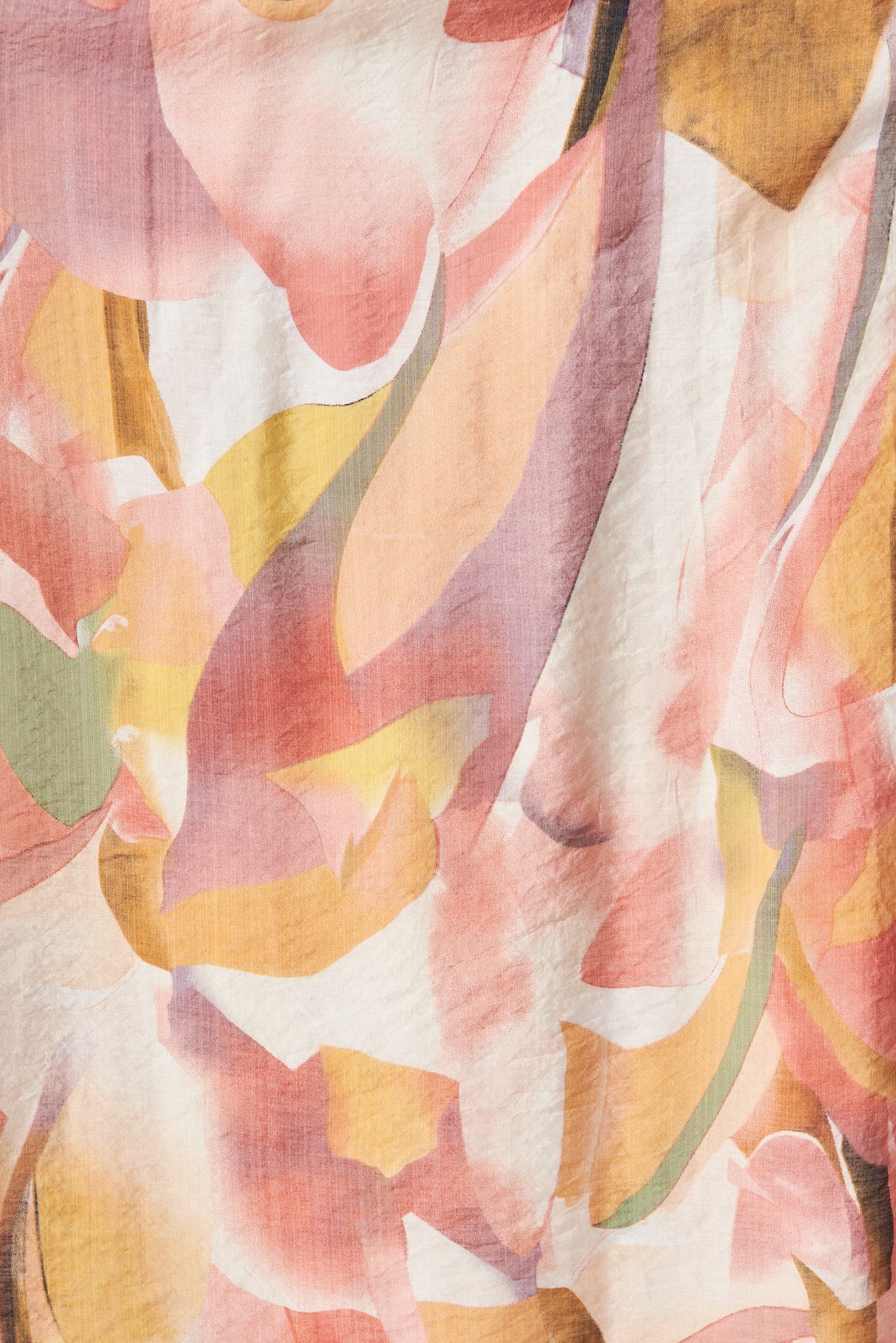 Adrina Maxi Dress in White with Pink Watercolour