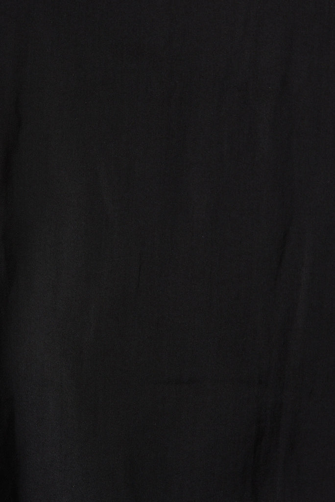 Briane Cami In Black Satin - fabric