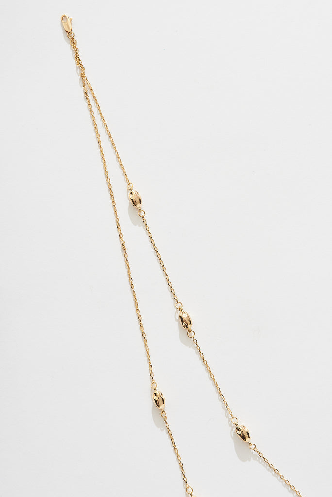 August + Delilah Jess Long Necklace In Gold - detail