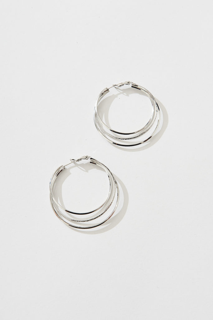 Mylene Hoop Earrings In Silver
