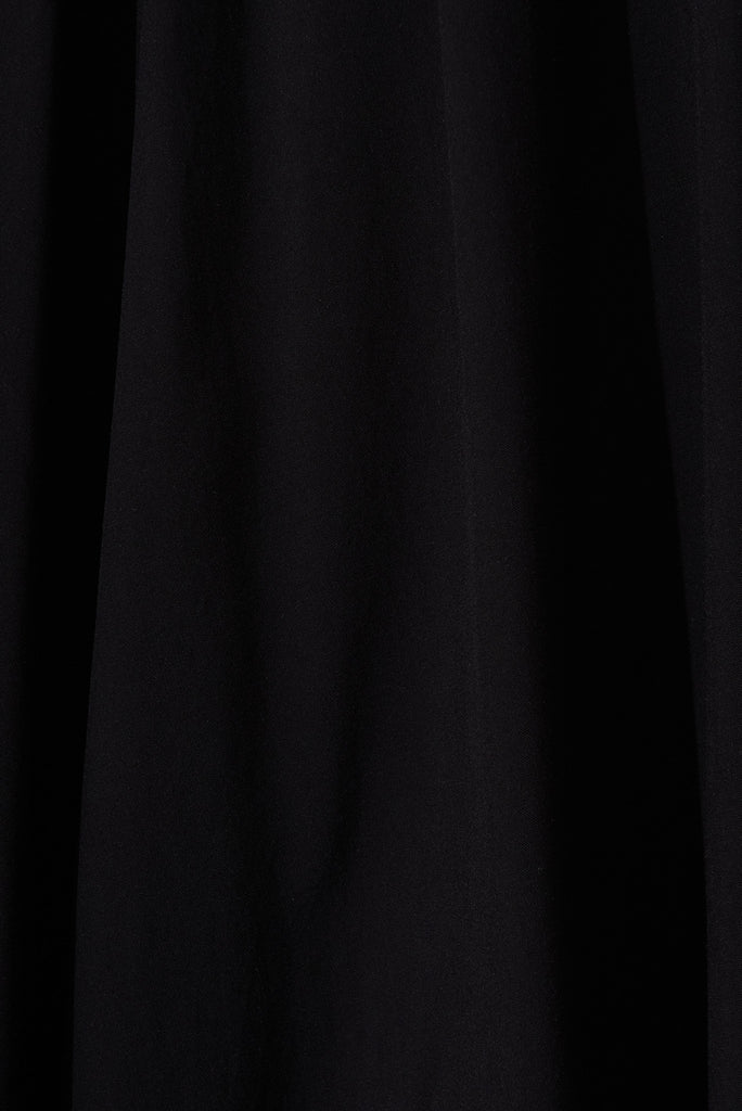Rondal Maxi Wrap Dress In Black - fabric