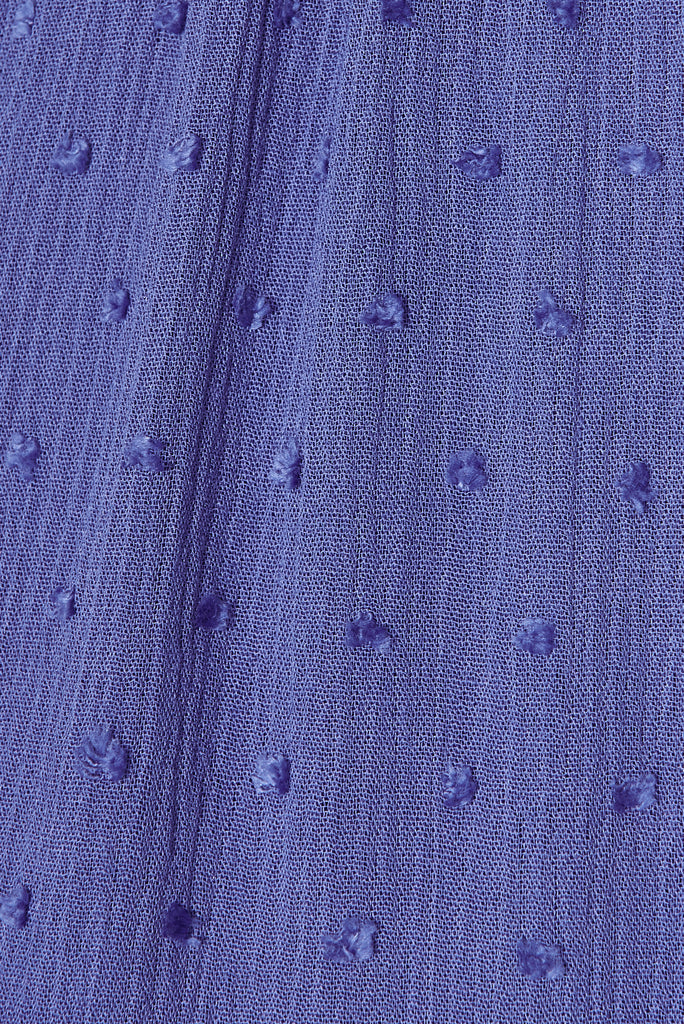 Pisces Dress In Soft Blue Swiss Dot - fabric
