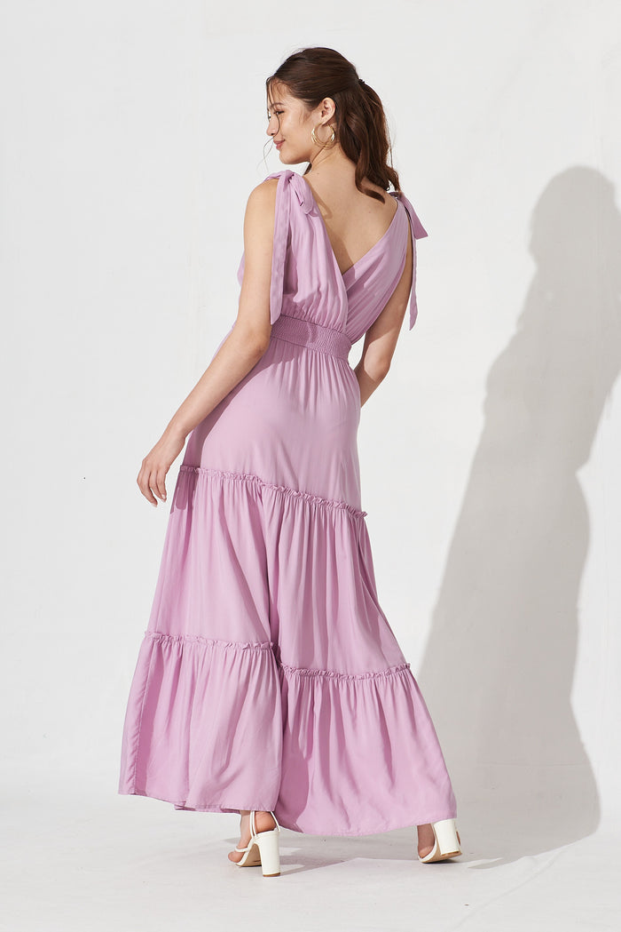 Syracusa Maxi Dress In Purple - back