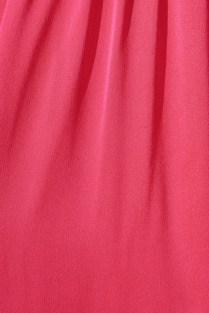 Bergamo Maxi Dress In Pink Satin - fabric