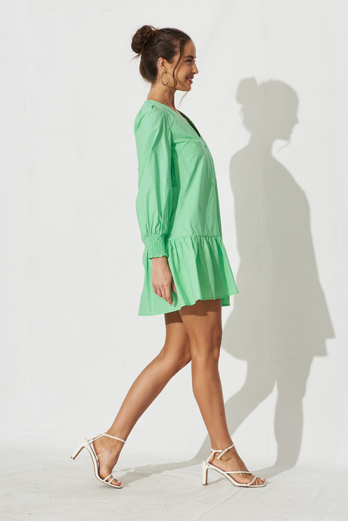 Relina Shift Dress In Green - side