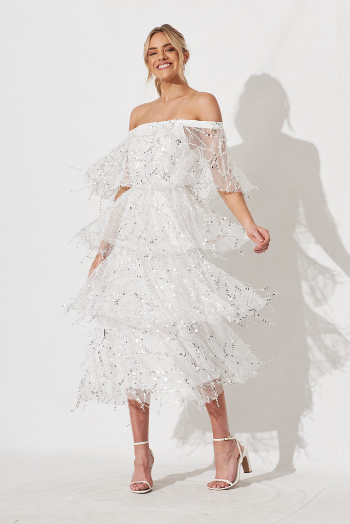 PRE ORDER Alayah Broderie Midi Dress in White White - St Frock | Midi dress  formal, Midi dress, Beautiful midi dresses