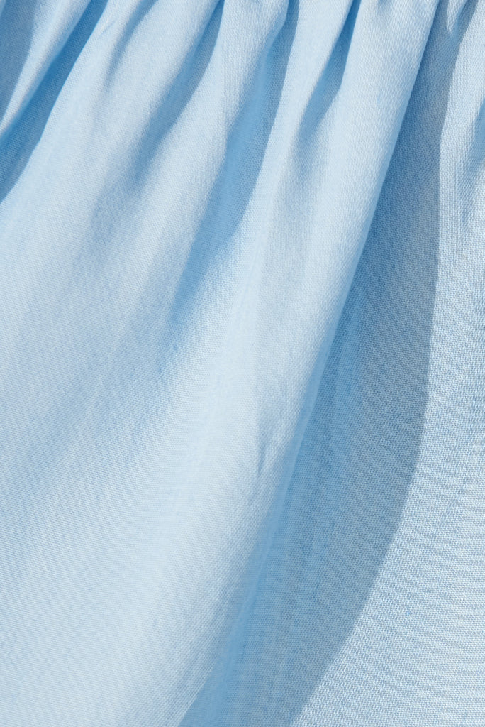 Smitha Shirt Dress In Light Blue - fabric