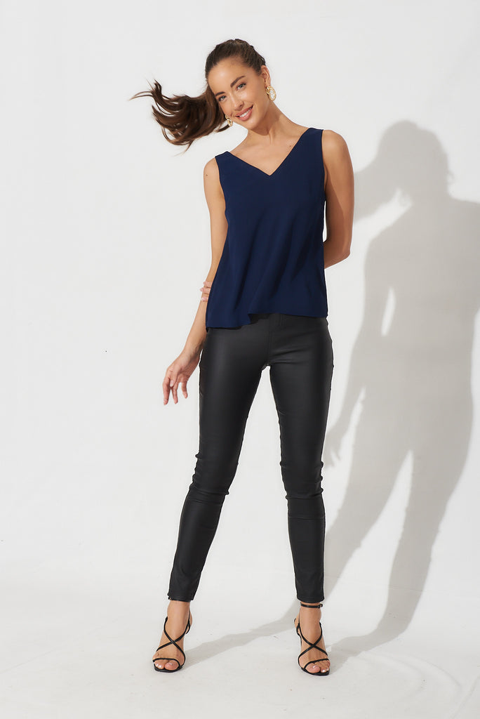 Indy Top In Navy - full length