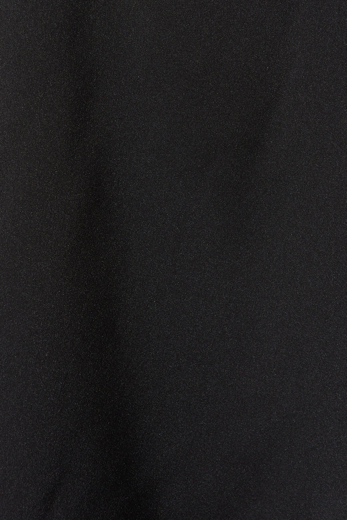 Marilou Maxi Dress In Black Satin - fabric