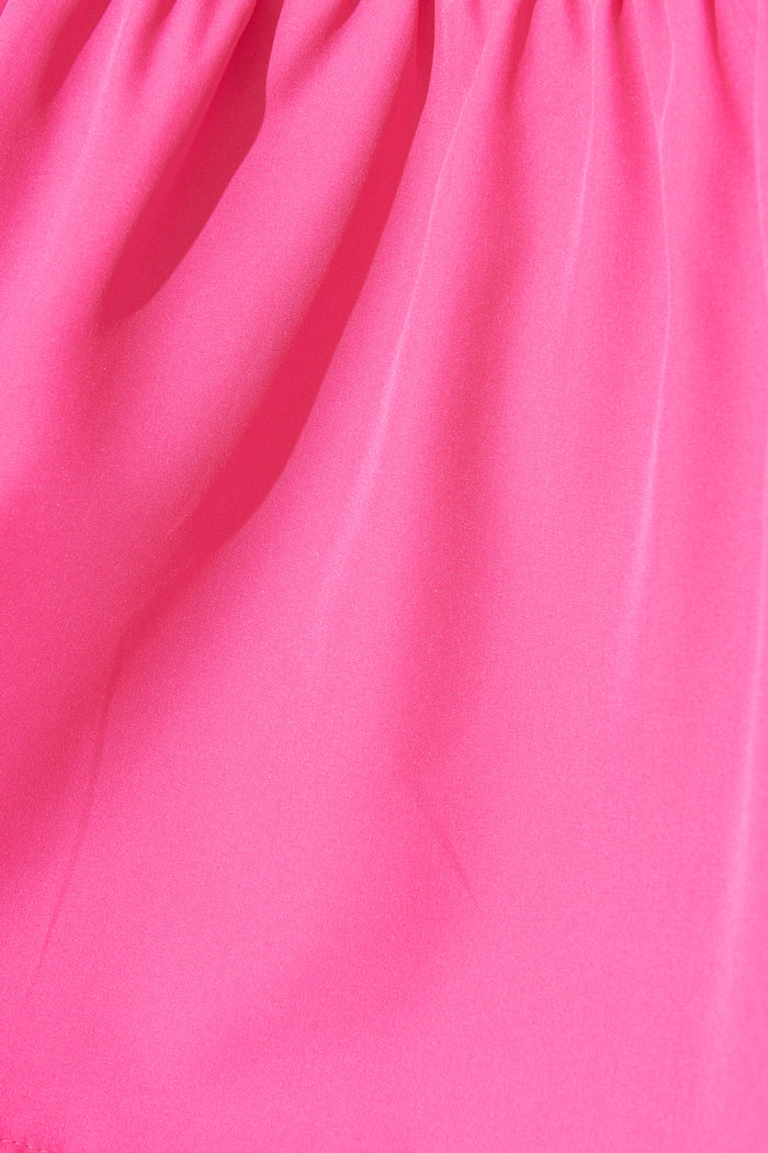Amarini Dress In Hot Pink - fabric