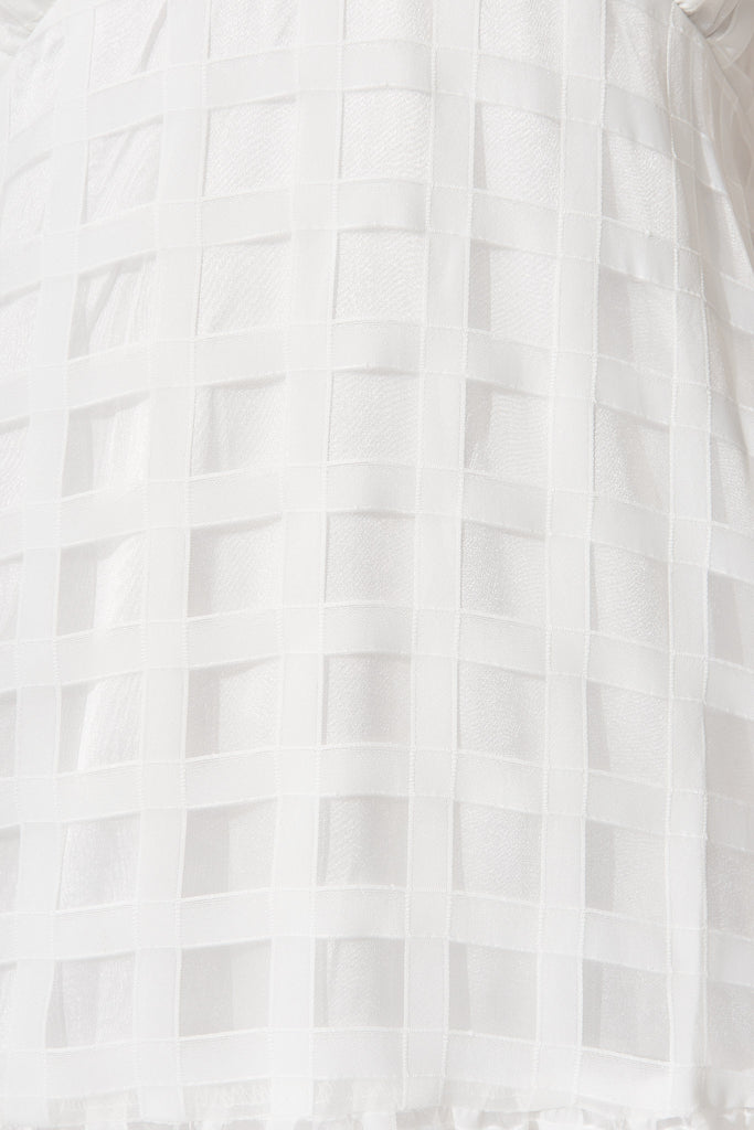 Junee Midi Dress In Junee Midi Dress In White Organza - fabric