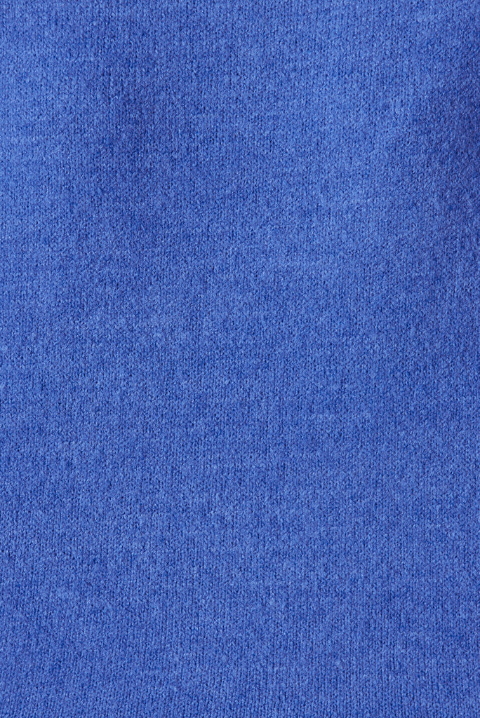 Wanstead Knit In Blue Wool Blend - fabric