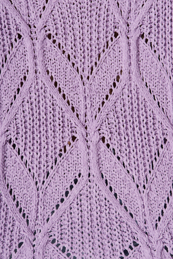 Finchley Knit In Lilac Chevron Chenille - fabric