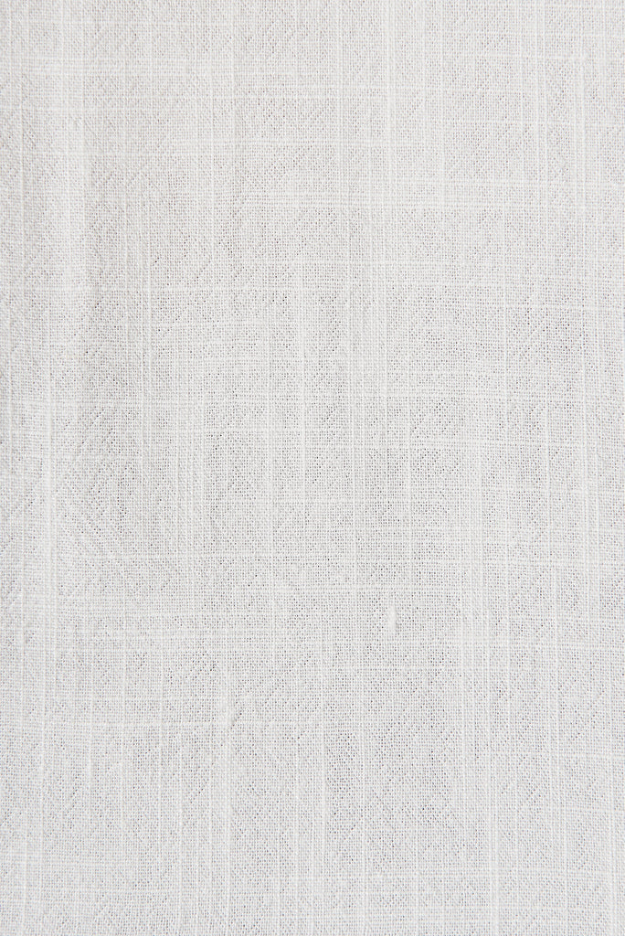Noor Top In White Linen - fabric