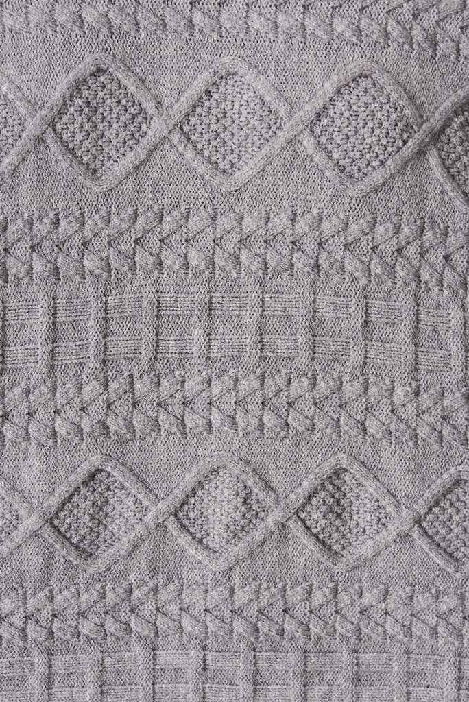 Holywell Knit In Grey Wool Blend - fabric