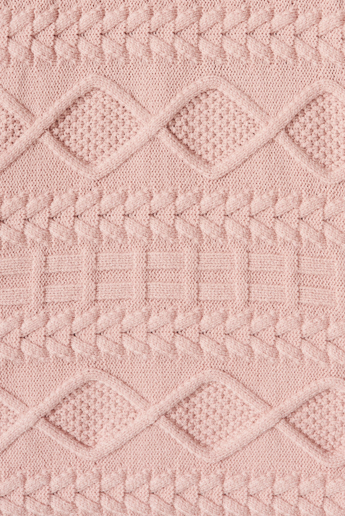 Holywell Knit In Blush Wool Blend - fabric