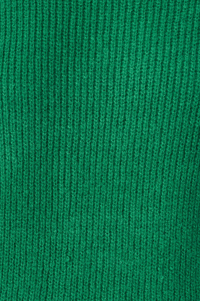 Valeria Knit In Emerald Wool Blend - fabric