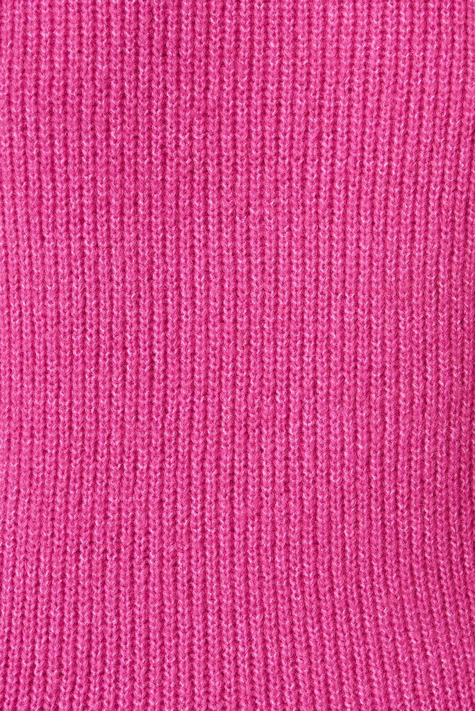 Valeria Knit In Magenta Wool Blend - fabric