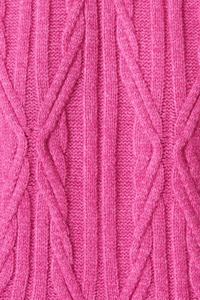 Elba Knit In Purple Wool Blend - fabric