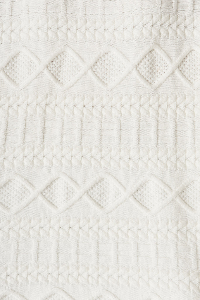 Holywell Knit In White Wool Blend - fabric