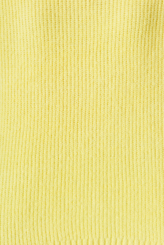 Valeria Knit In Lemon Wool Blend - fabric