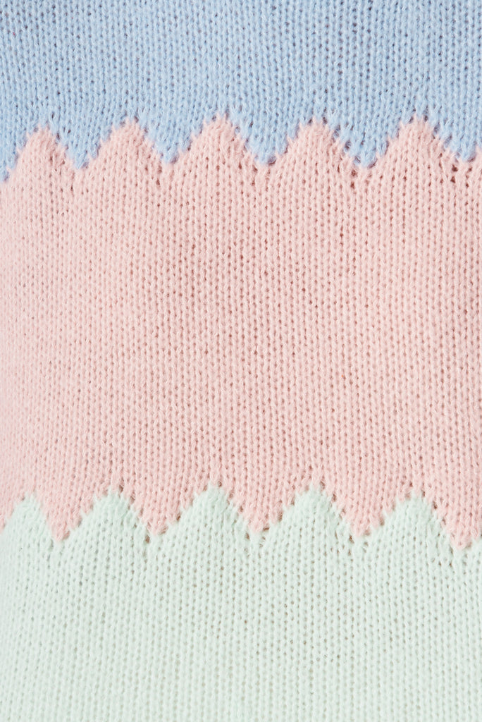Pisa Knit In Pastel Multi Colour - fabric