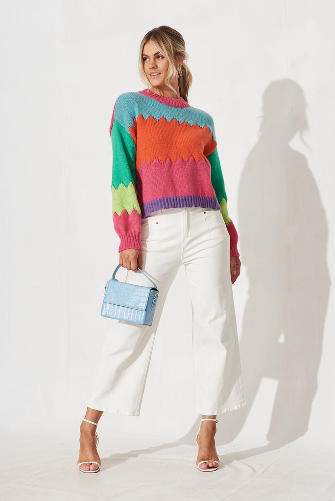 Pisa Knit In Multi Colour - full length