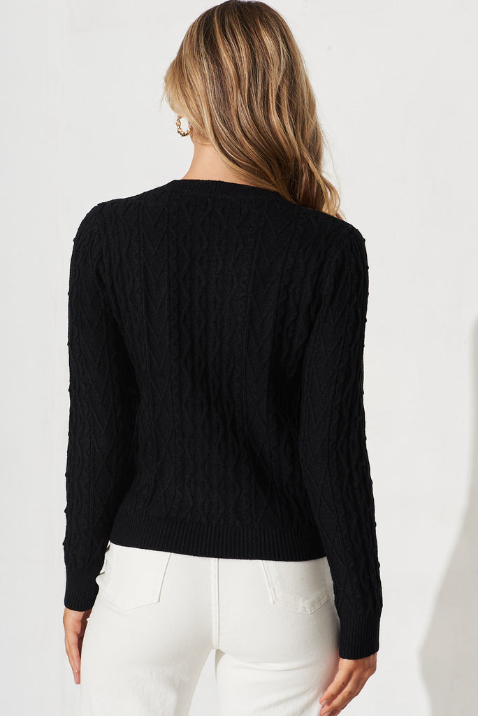 Sherbrooke Knit In Black Wool Blend - back