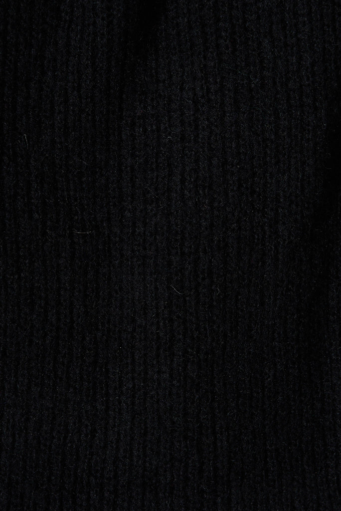 Chadwell Knit In Black Wool Blend - fabric