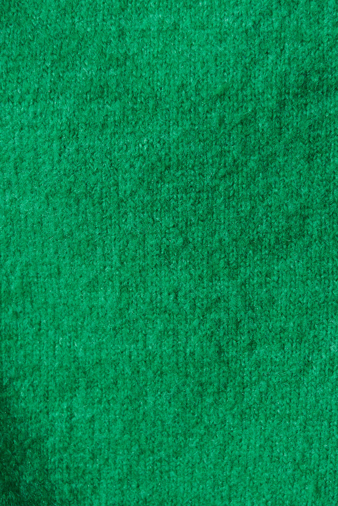 Wilden Knit Cardigan In Green Wool Blend - fabric