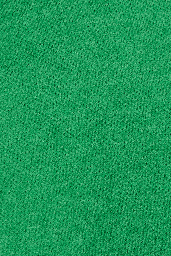 Marseille Knit Coatigan In Green Wool Blend - fabric