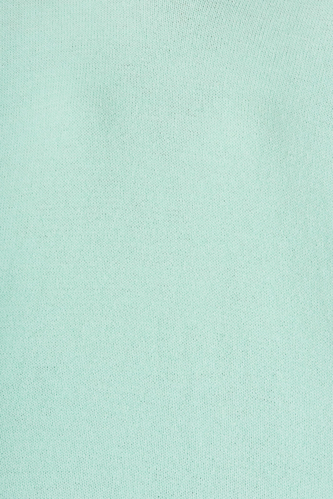 Gracelynn Knit In Mint Wool Blend - fabric