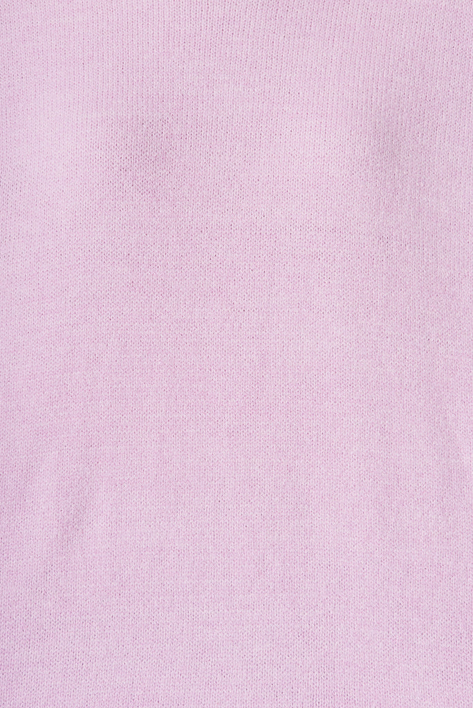 Gracelynn Knit In Lilac Wool Blend - fabric