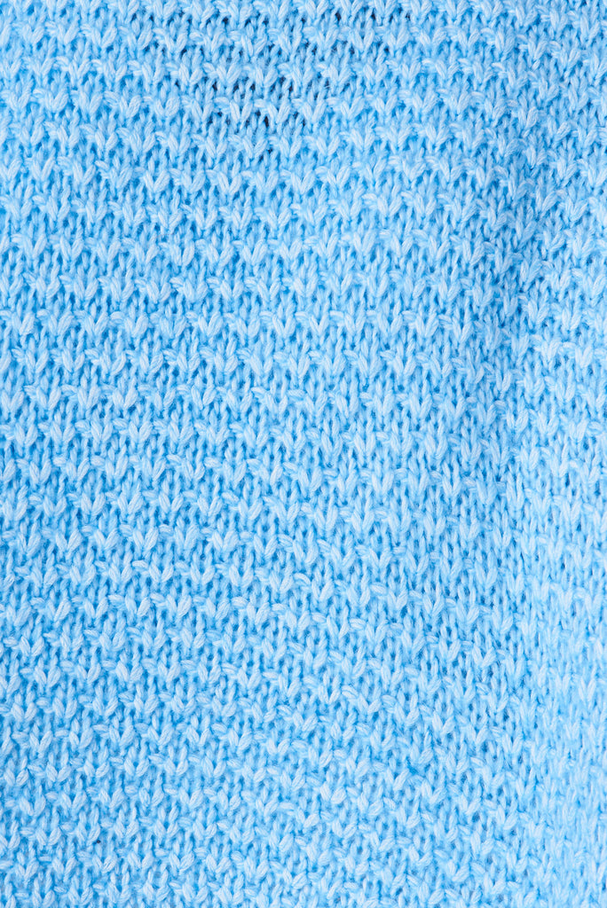 Euston Knit In Light Blue Wool Blend - fabric