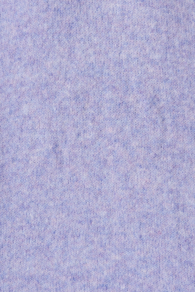 Antonella Knit In Purple Marle Wool Blend - fabric