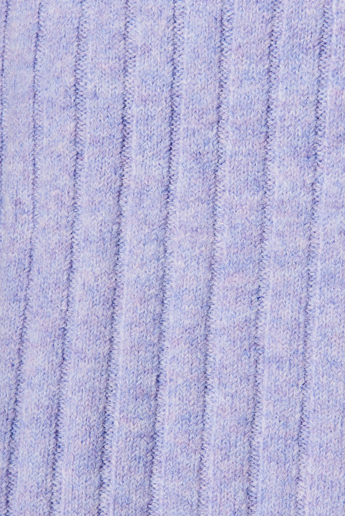 Kingsdene Knit Cardigan In Purple Wool Blend - fabric