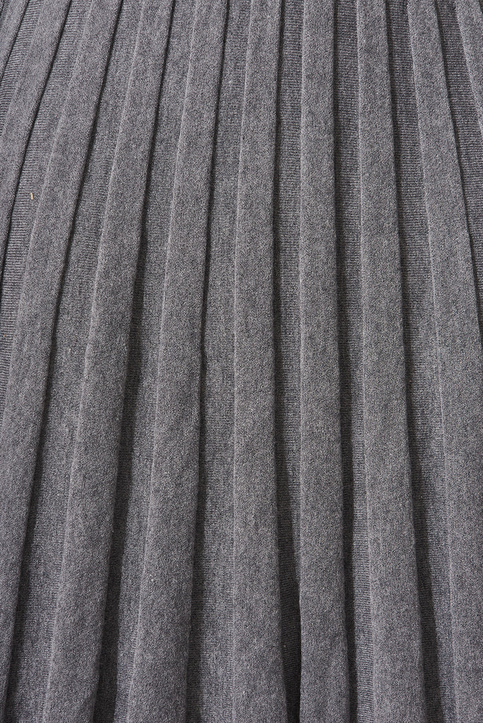 Koby Knit Dress In Grey Marle - fabric